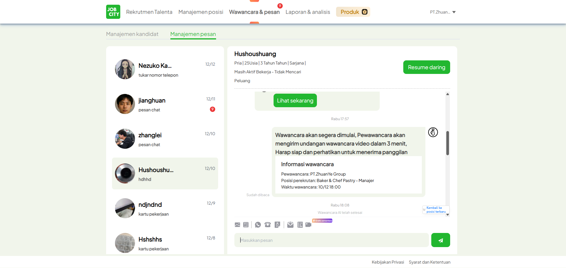 Smart Interview Scheduling Interface
